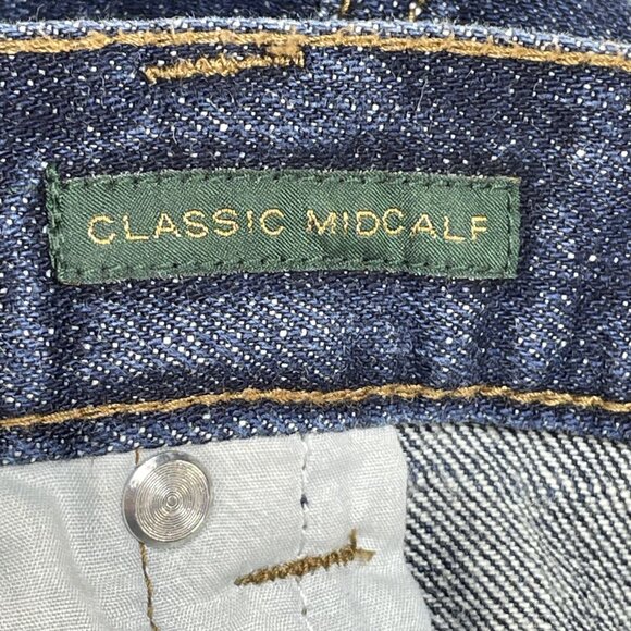 LRL Lauren Jean Co Womens Size 12 Classic Mid Calf High Rise Blue Jeans 33x21 - Picture 10 of 12